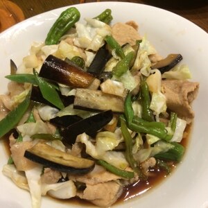 ご飯がすすむ！　豚肉となすの生姜焼き